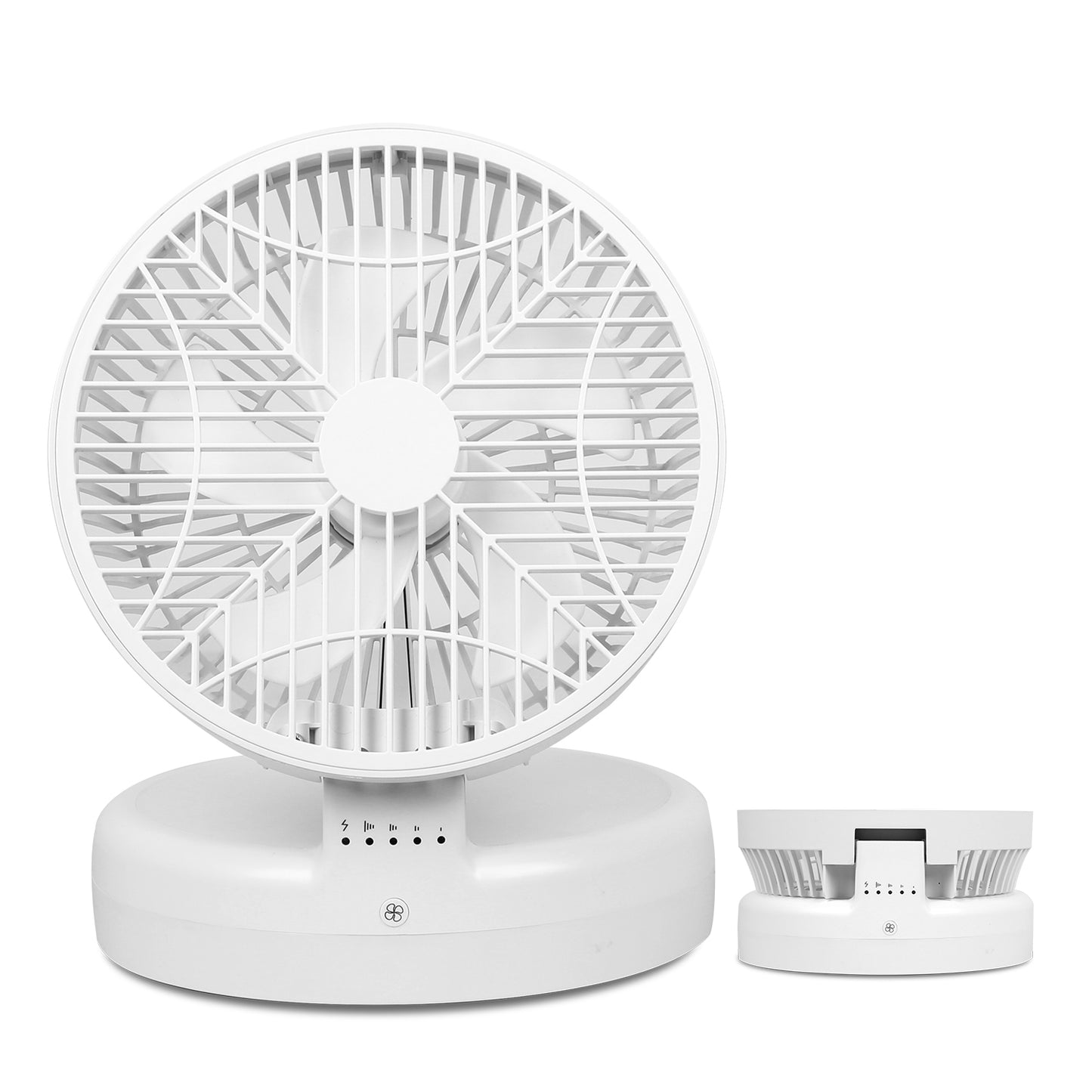 Quiet Table Fan 90¡ Foldable Desk Fan with 4 Wind Speeds Type-C Rechargeable Wall-Mounted Fan Portable Desktop Fan for Home Bedroom Kitchen Office Out