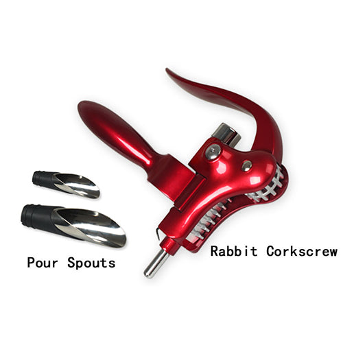3-Piece Rabbit Corkscrew Wine Bottle Opener Set