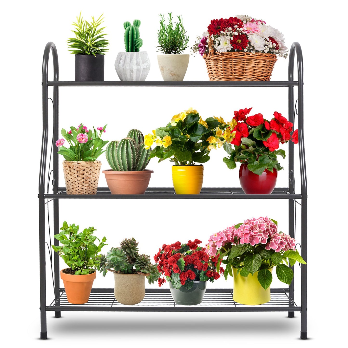 3 Tier Plant Stand Shelf Flower Pot Holder Display Rack 88LBS Utility Storage Organizer