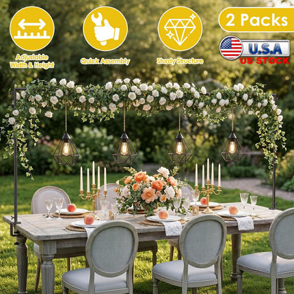 Adjustable Table Arch Stand for Balloon & Floral Decorations