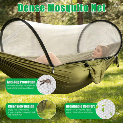 Camping Hammock with Mosquito Net 3-in-1 Portable 440lbs
