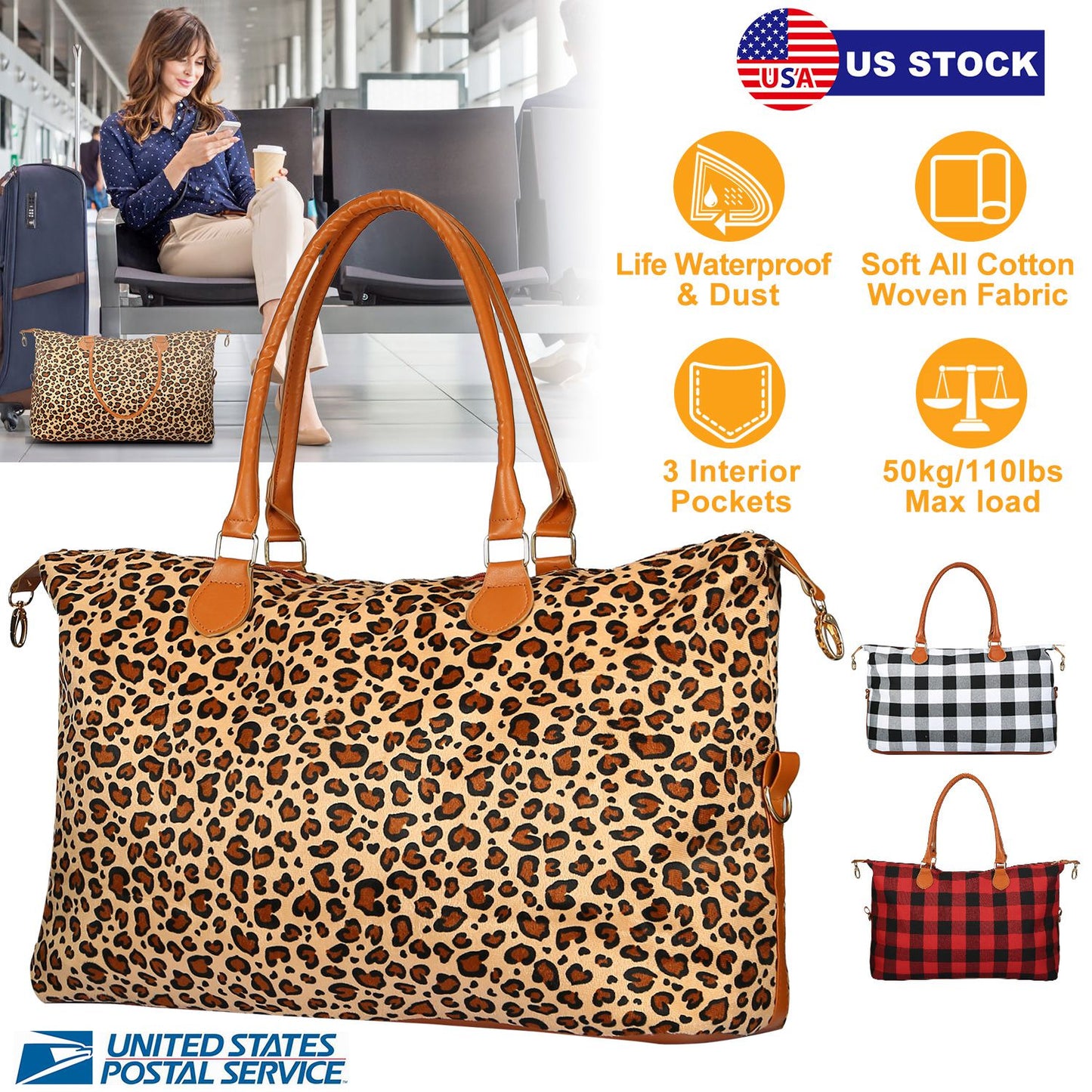 Women Duffle Bag Travel Luggage Bags Weekend Overnight Bag Tote Bags Shoulder Handle Bags Portable Diaper Bag