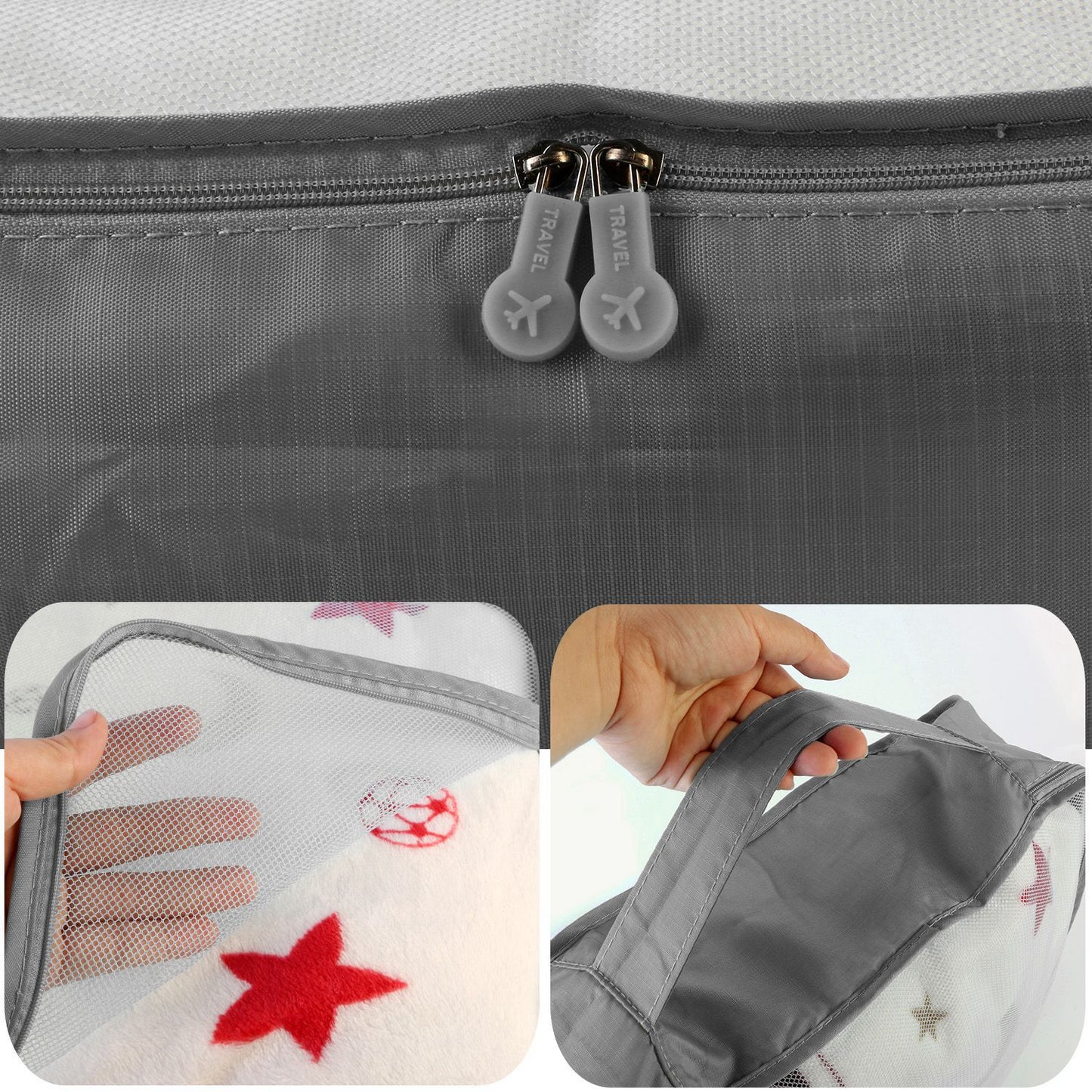 9Pcs Clothes Storage Bags Water-Resistant Travel Luggage Organizer Clothing Packing Cubes for Blouse Hosiery Stocking Underwear