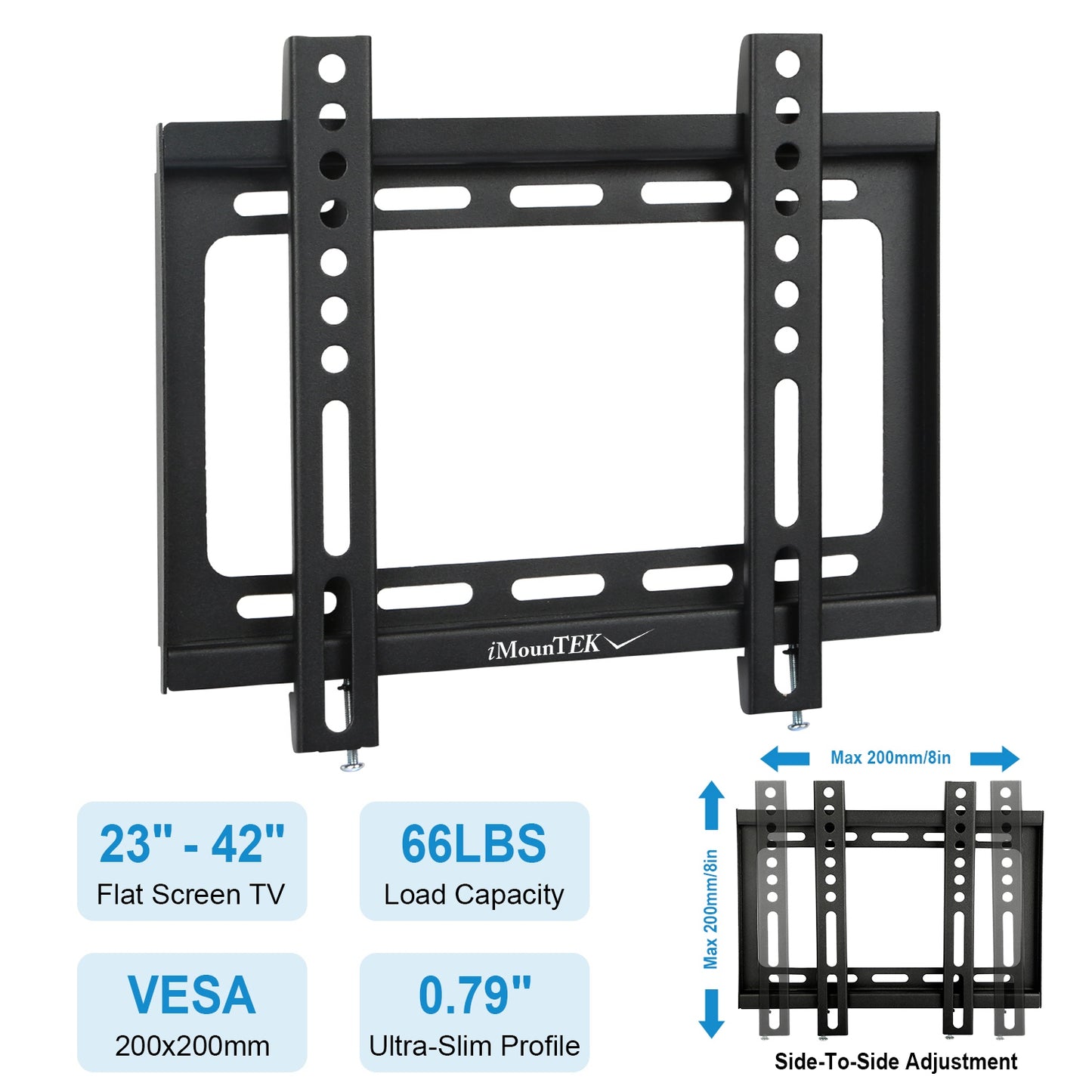 Fixed TV Wall Mount Bracket for 23"-42" LED/LCD/PLASMA Flat TV VESA 200x200mm