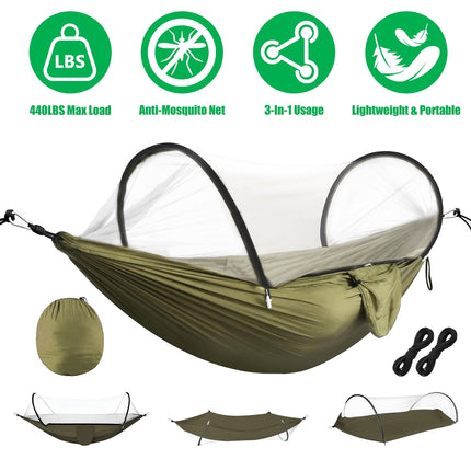 Camping Hammock with Mosquito Net 3-in-1 Portable 440lbs