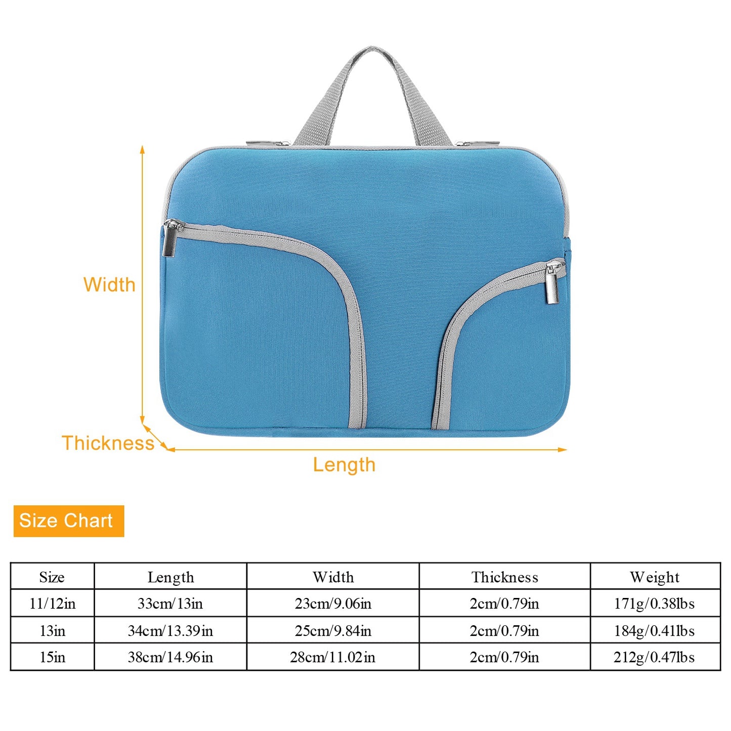 Portable Laptop Sleeve Bag for Macbook Air 11"13"12"15" Notebook Protector Case Carry Bag