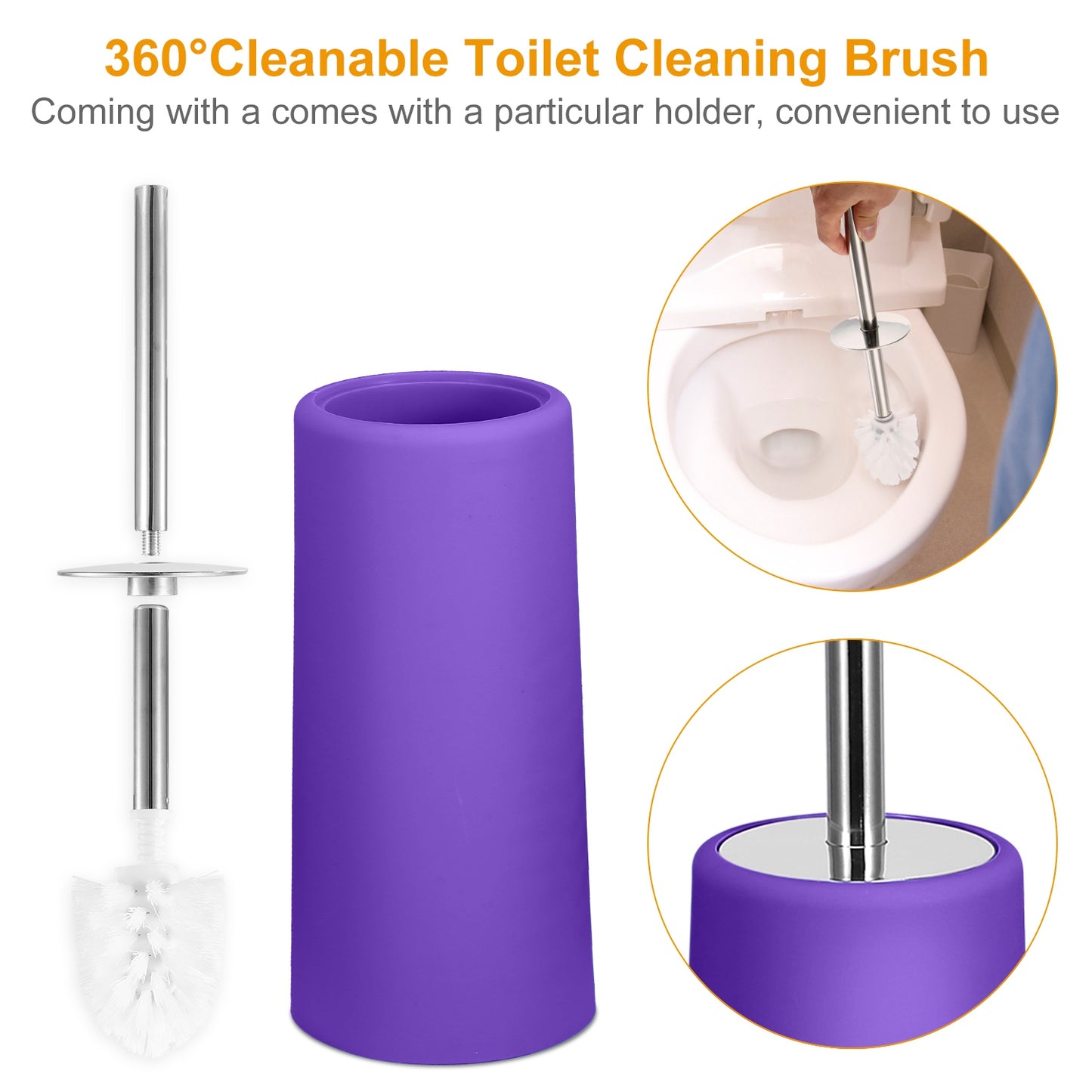Bathroom Accessories Set 6 Pcs Bathroom Set Ensemble Complete Soap Dispenser Toothbrush Holder Tumbler Soap Dish Toilet Cleaning Brush Trash Can