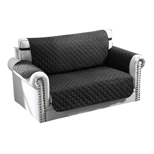 Reversible Sofa Cover Chair Loveseat Couch Microfiber Slipcover Cushion Furniture Protector Shield Water-Resistant w/ Elastic Strap for Kids Pet Dog C