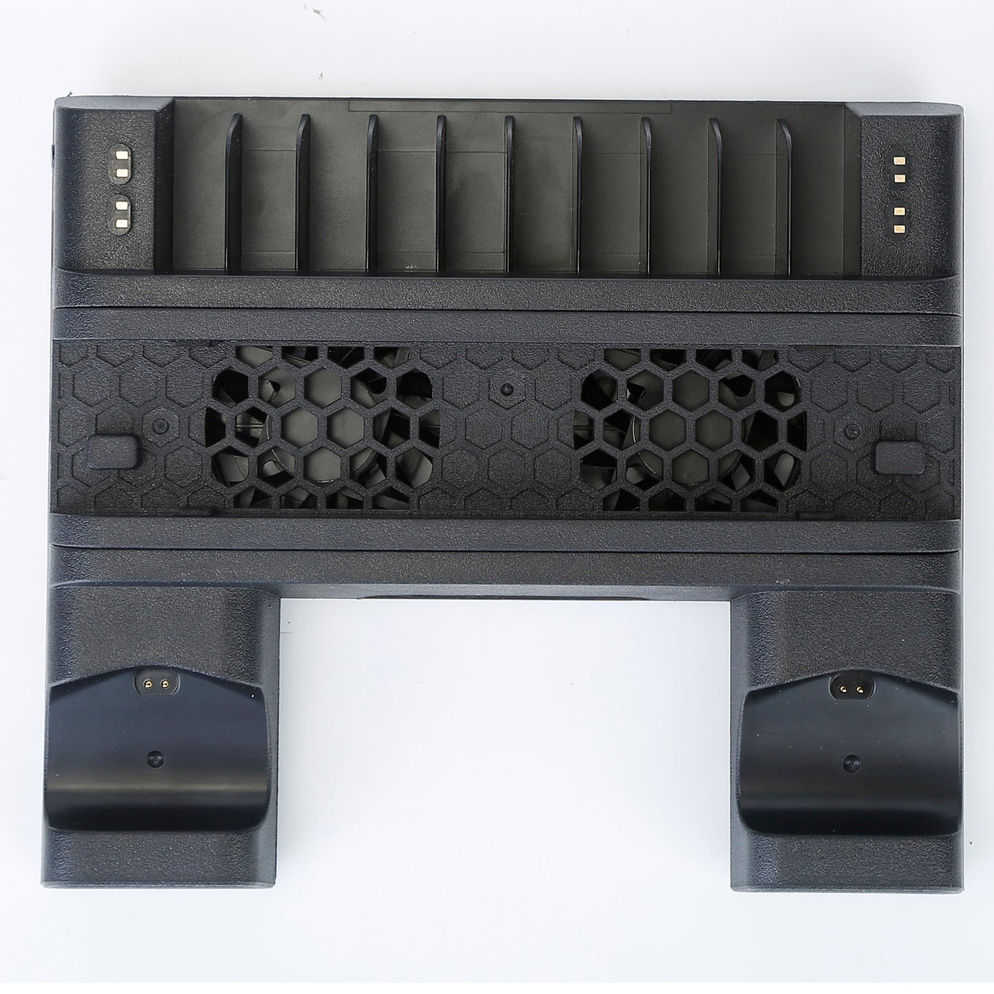 Cooling Station Vertical Stand Dual Controller Charging Dock Fit For Play Station 4/PS4 Slim/PS4 Pro with Dual Fans LED Indicators 10Pcs Game Disk Sto