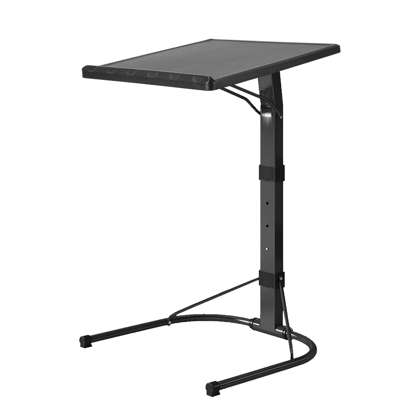 Folding Tray Table Portable Sofa TV Tray Laptop Desk C Side Adjustable Eating Dinner Coffee Table with 3 Adjustable Heights 3 Angles 55lbs Load Bearin