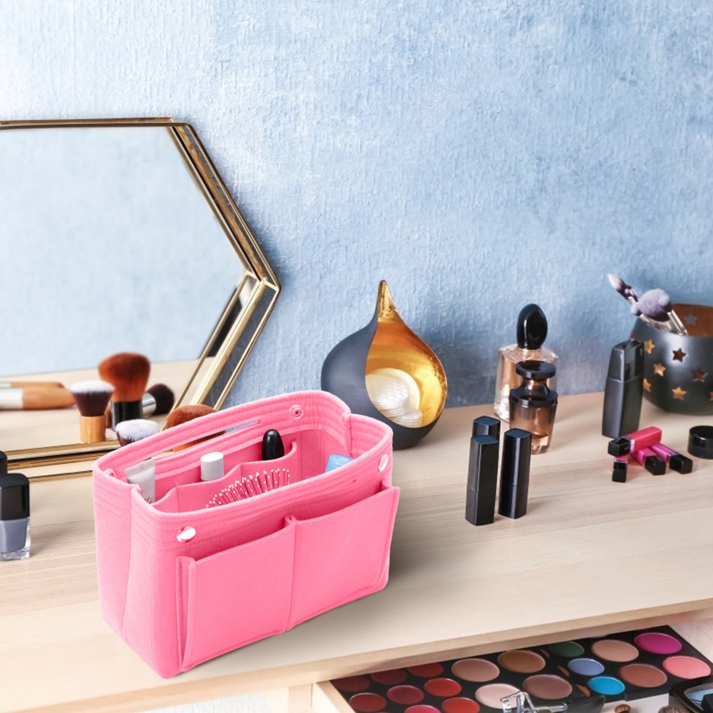 Felt Handbag Insert Organizer Purse Tote Shaper Bag in Bag Cosmetic Bag Handbag Purse Organizer