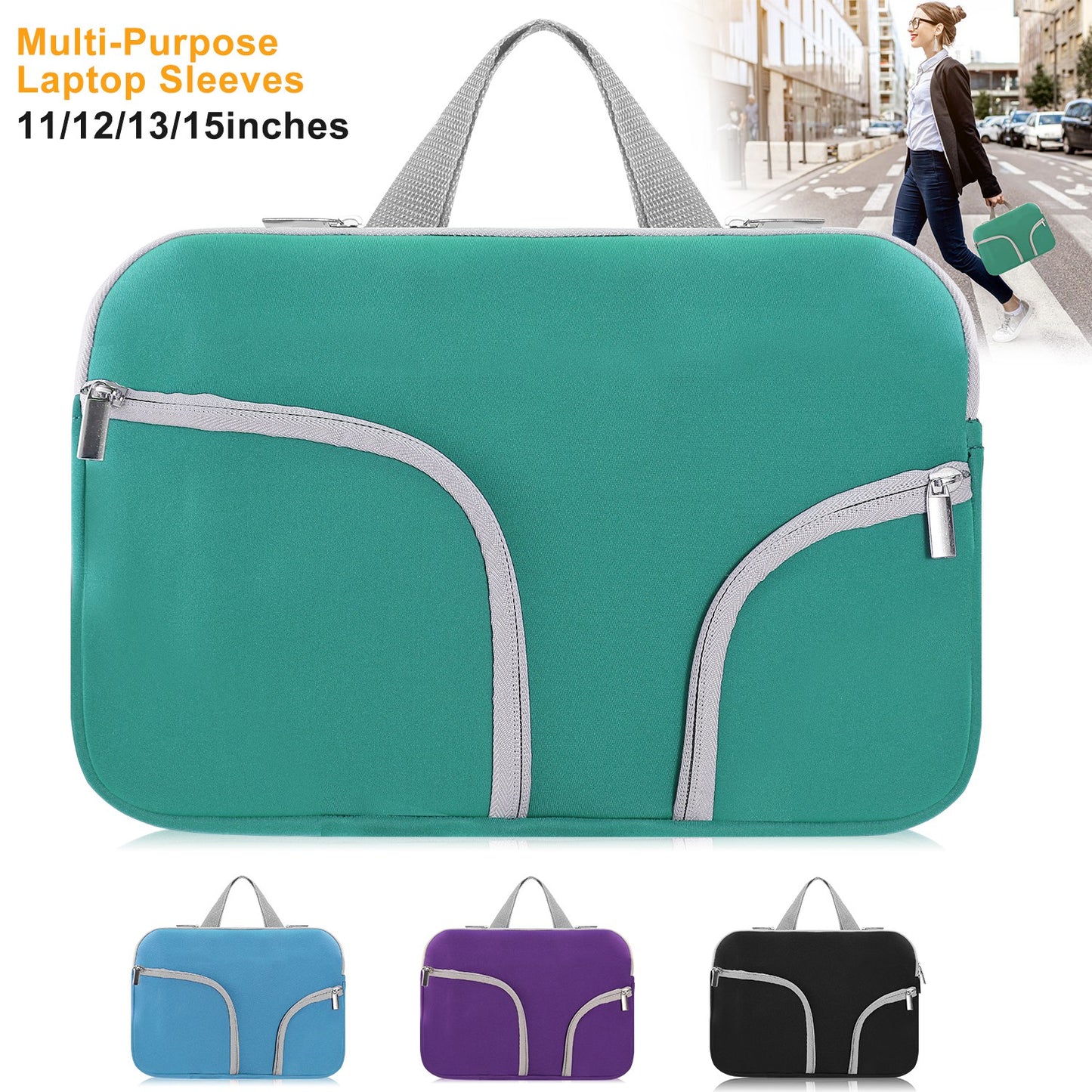 Portable Laptop Sleeve Bag Tablet Notebook Inner Case Bag 11-15Inches Universal   Neoprene