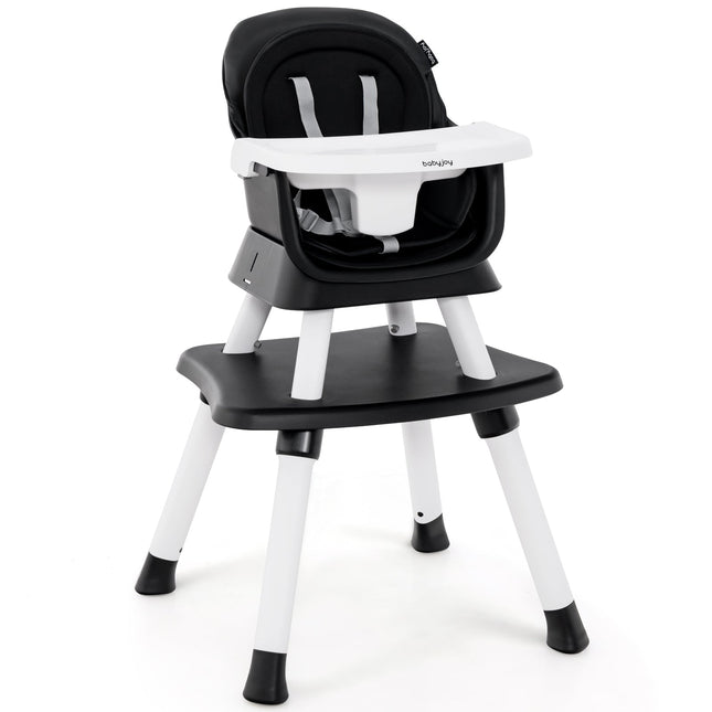 6-in-1 Convertible Baby High Chair with Adjustable Removable Tray