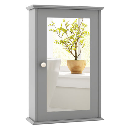 Bathroom Wall Cabinet with Single Mirror Door