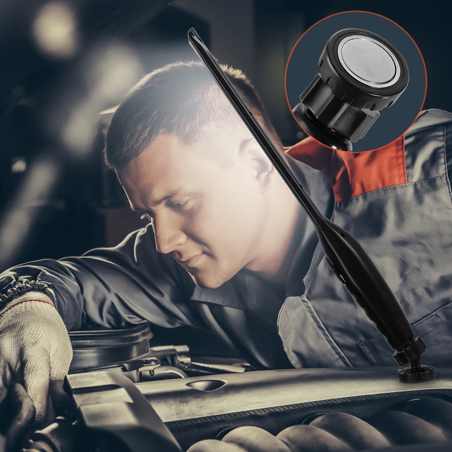 COB Work Light IPX4 Handheld Emergency LED Lamp Dimmable Magnetic Hook Night Light for Camping Adventure Repair Use