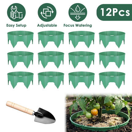 Adjustable Plant Grow Rings 10in with Hand Shovel - 12 Pack