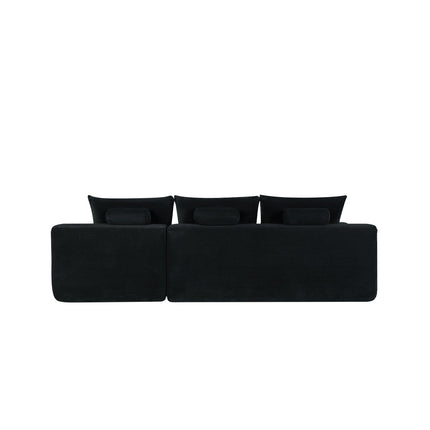 Cloud L-Shaped Corduroy Sectional Sofa with Chaise Lounge
