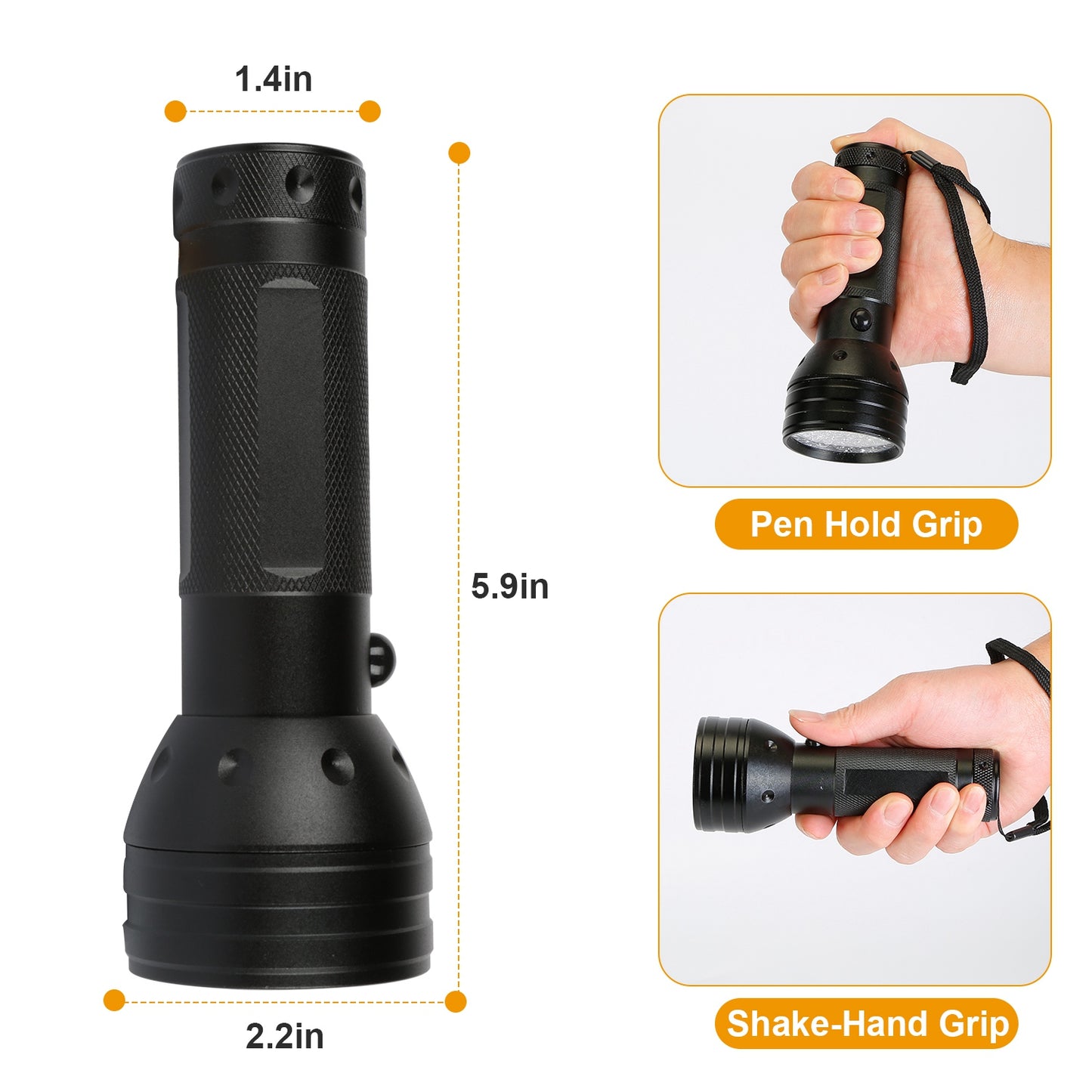 Black Light UV Flashlight 51 LED 395nm Ultraviolet Torch Pet Urine Detector Light For Scorpion Hunting Banknote