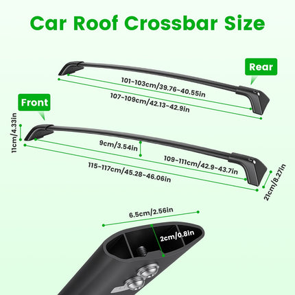 Roof Rack Cross Bars for Toyota RAV4 2019-2025 Flush Rails