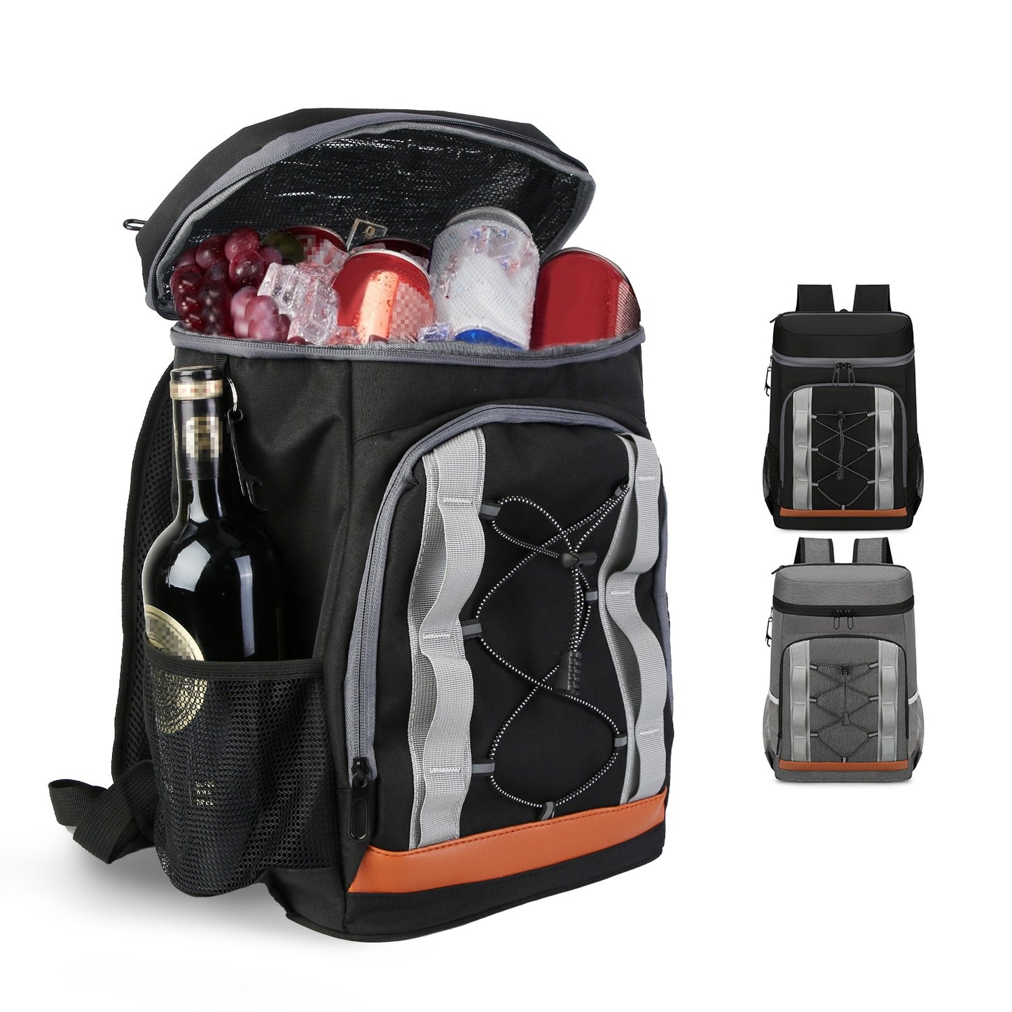 Cooler Backpack 36 Can Leakproof Insulated Cooler Backpack with 25L/6.6Gal for Picnic Camping BeachÊHiking Fishing Travel