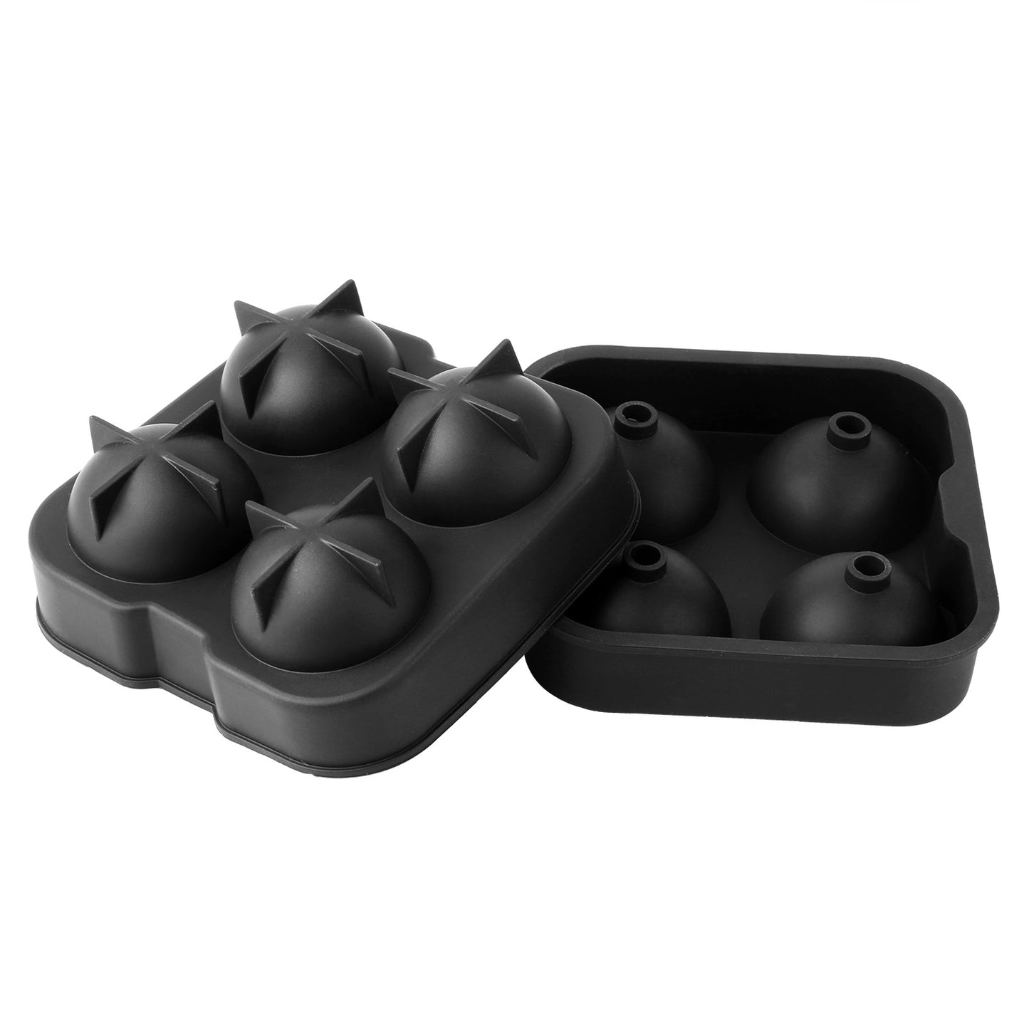 1.77ÓSphere Ice Ball Maker Mold Silicone Ice Cube Tray with Lid Easy Fill and Release Ice Maker for Parties Events