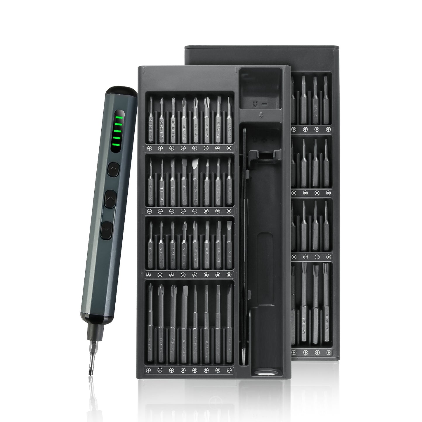 70 In 1 3.7V Mini Electric Screwdriver Kit Rechargeable Magnetic Repair Tool Kit with 5 Torque Settings 64 S2 Precision Bits 4 LED Lights for Phone Ca