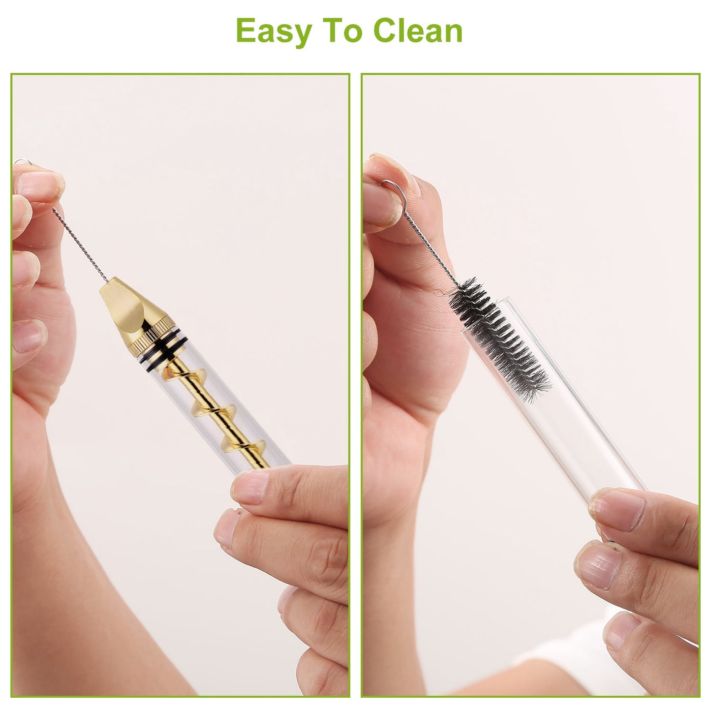 Glass Blunt Pipe Twisty 7-in-1 Grinder Blunt Kit w/ Smoking Metal Tip Cleaning Brush