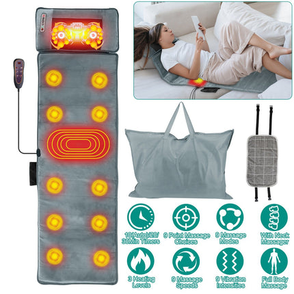Full Body Electric Massage Mat with Heat and Vibration