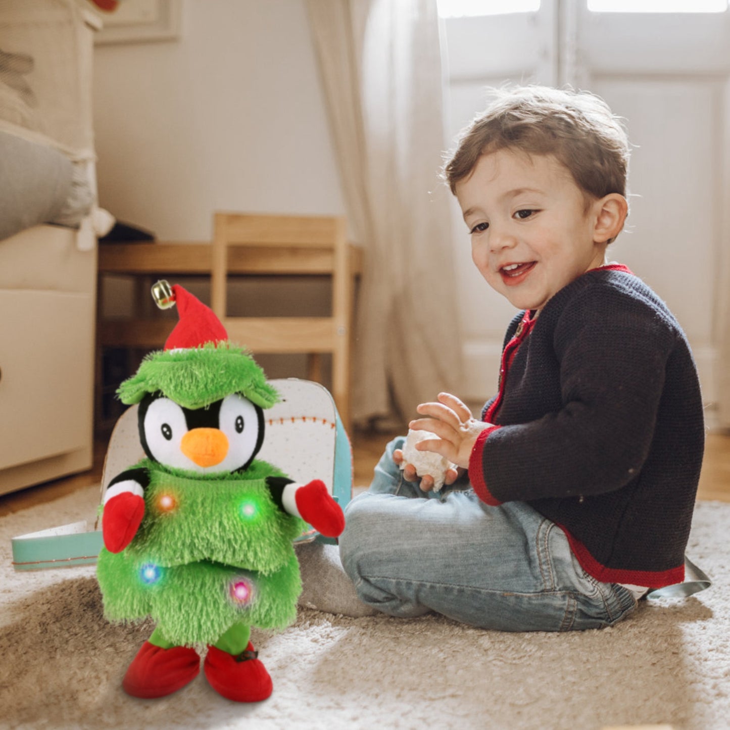 Electric Dancing Singing Plush Toy Twisting Penguin Toy Talking Interactive Mimicking Funny Songs Wiggly Dance Kid Christmas Gift