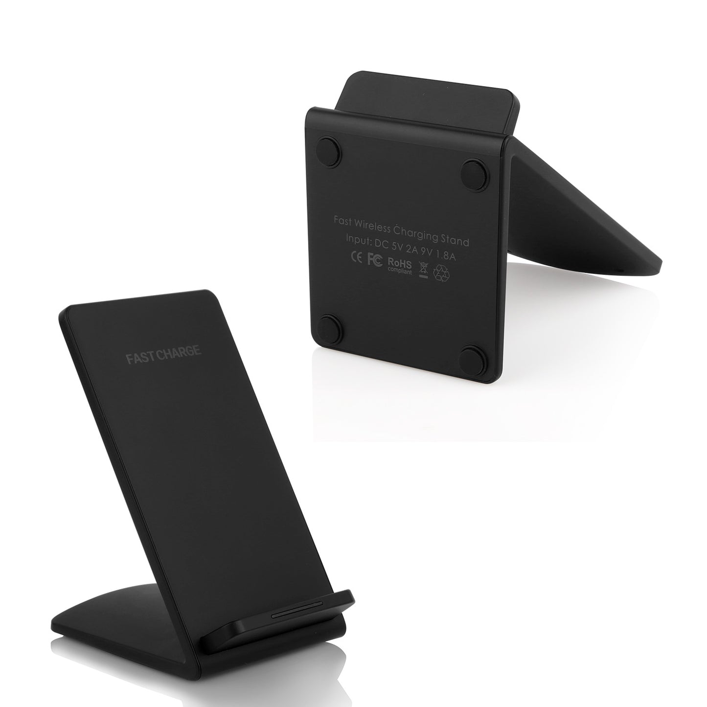 Qi Wireless Charger 10W Fast Charging Pad Stand Dual Coils Compatible with 7.5W 5W for iPhone XS/XS Max/XS/X Galaxy S10 /S9+ /S8 Google Nexus 6