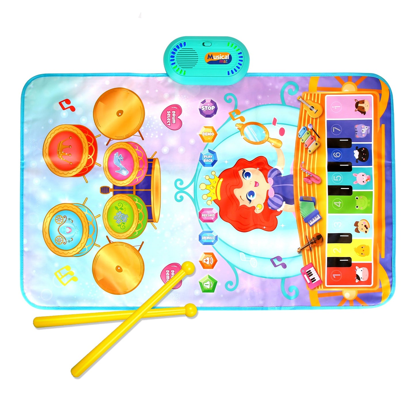 Baby Musical Mat With 55 Music Sounds Toddler Toys Floor Piano Keyboard Mat Drum Mat Carpet Educational Musical Learning Toy Infant Music Toy for 1 2