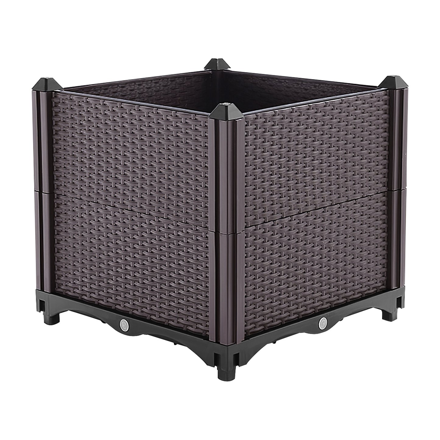 Raised Garden Bed Plant Growth Box with Self-watering System for Garden Patio Balcony Elevated Planter Box for Flowers Vegetables Herbs