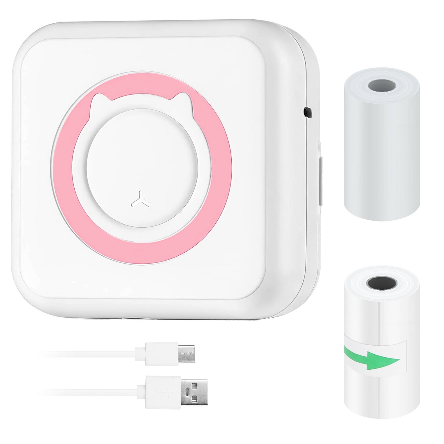 Pocket Wireless Thermal Printer Portable Mini Sticker Maker Machine Rechargeable Inkless Photo PrinterÊfor Printing Label Journal Study Notes Memo Pho