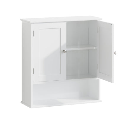 Wall Mounted Bathroom Cabinet with Adjustable Shelf & Doors