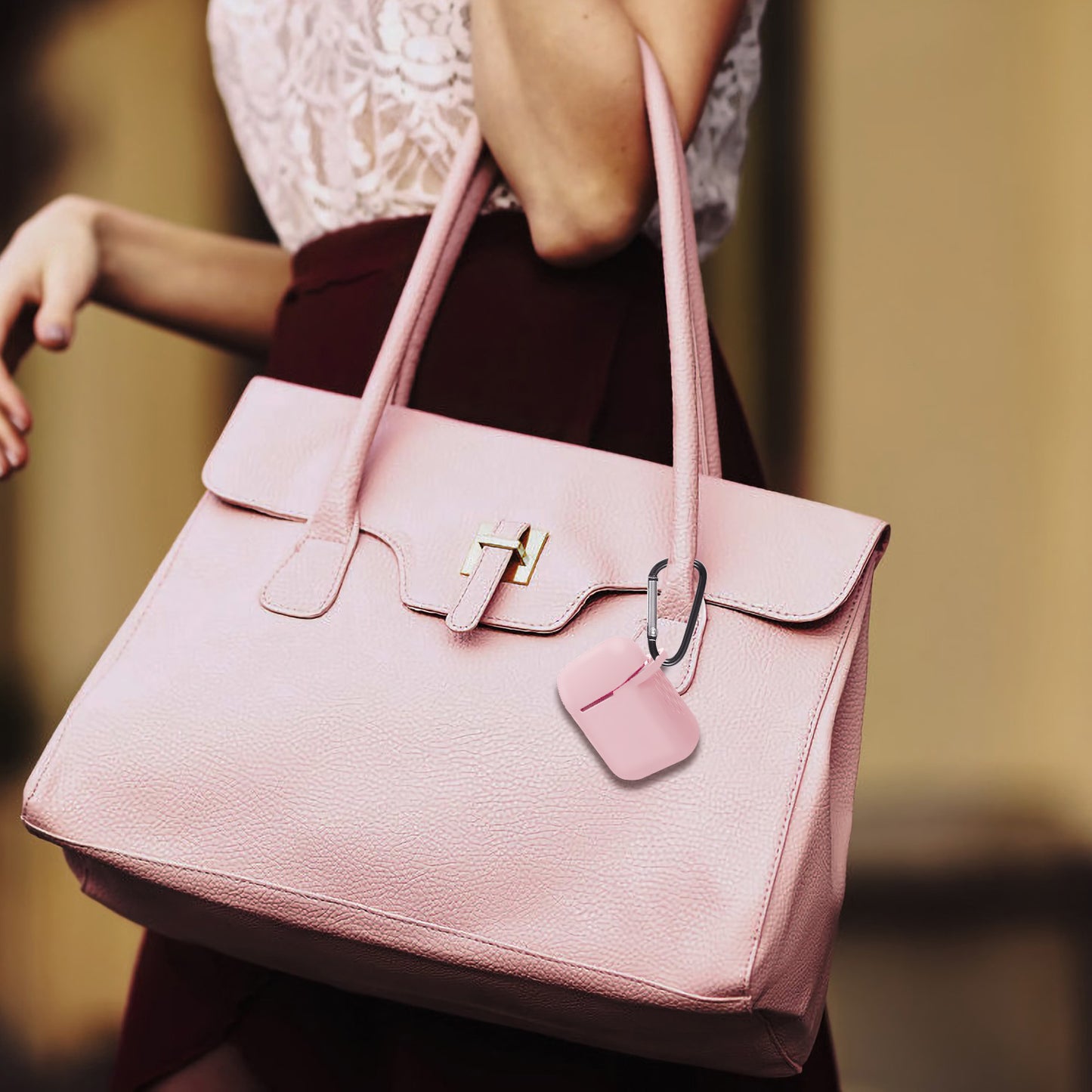 Silicone Case for Apple AirPod 1 2 AirPods Protective Cover Skin w/Strap Ear Hooks Watch Band Holder