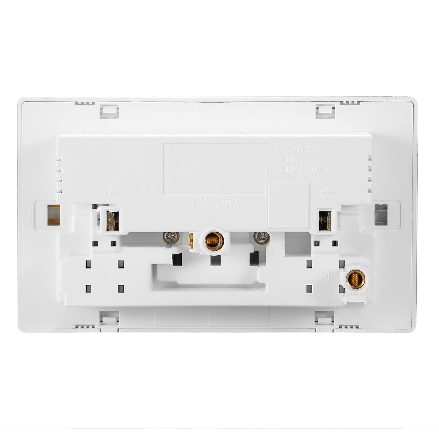 UK Wall Outlet Dual Wall Plug Socket Duplex 2.1A USB Wall Charger with Plug Switch Light Indicator