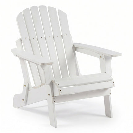 Folding Adirondack Chairs Set of 2 - Hemlock Wood Outdoor Seating