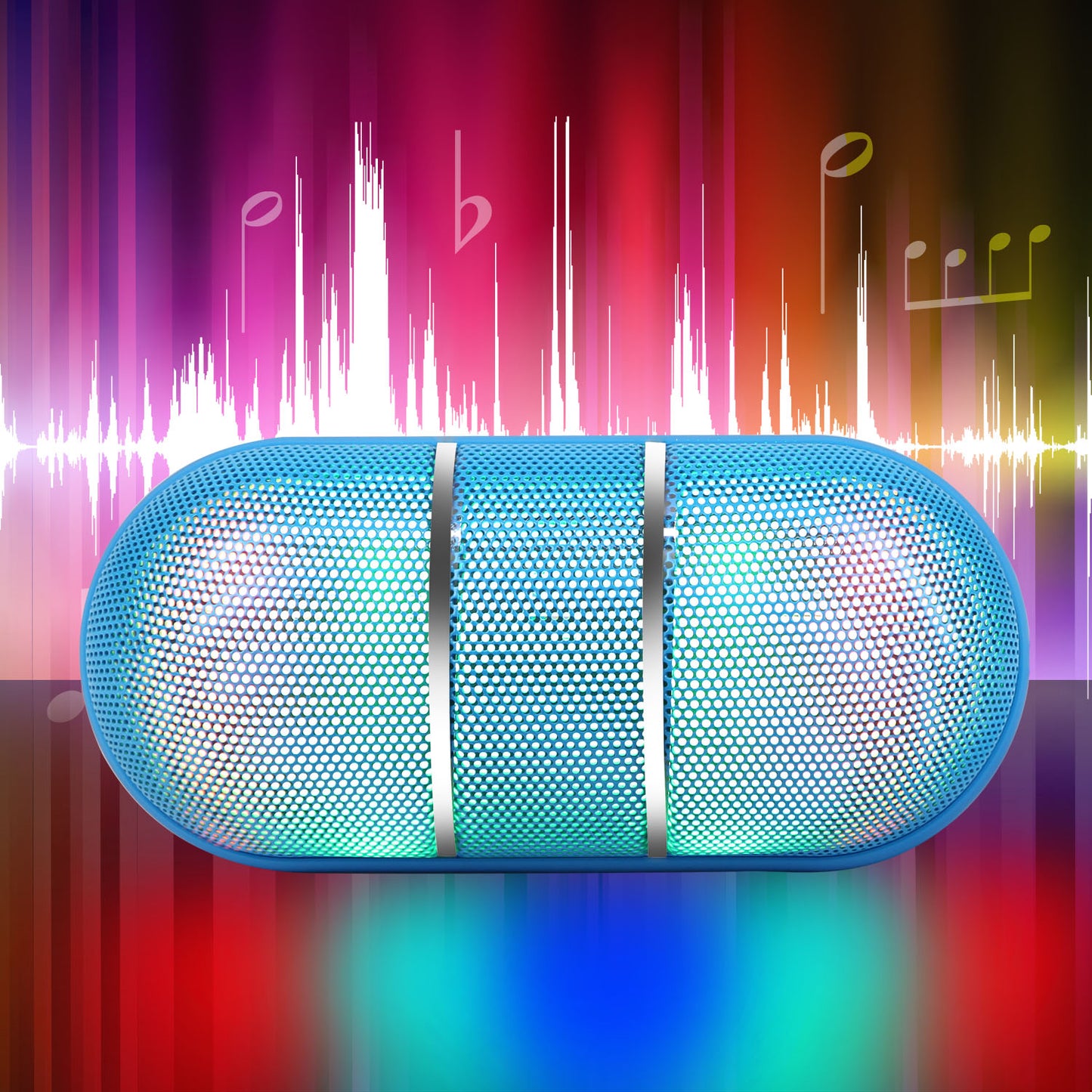 Ultra-Portable Rainbow LED Wireless Speaker