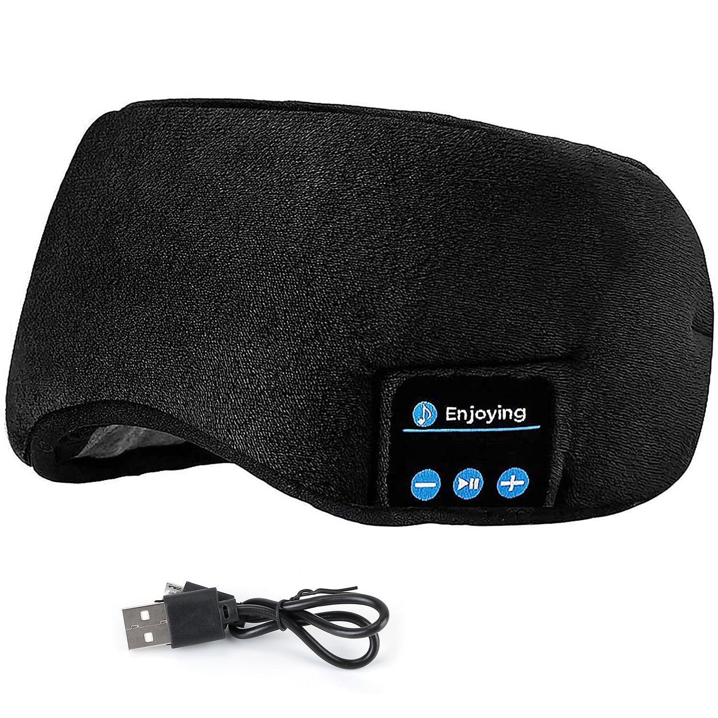 Sleep Eye Mask Wireless Headphones Adjustable Hands-free Skin Friendly Cotton Mask Headsets w/ Speakers Microphone Washable For Insomnia Travel
