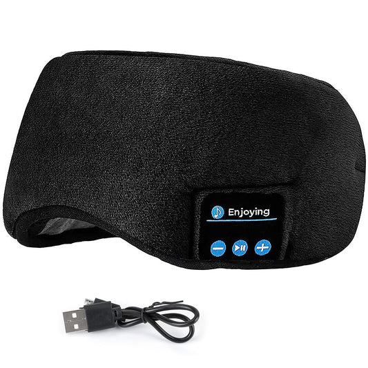 Sleep Eye Mask Wireless Headphones Adjustable Hands-free Skin Friendly Cotton Mask Headsets w/ Speakers Microphone Washable For Insomnia Travel