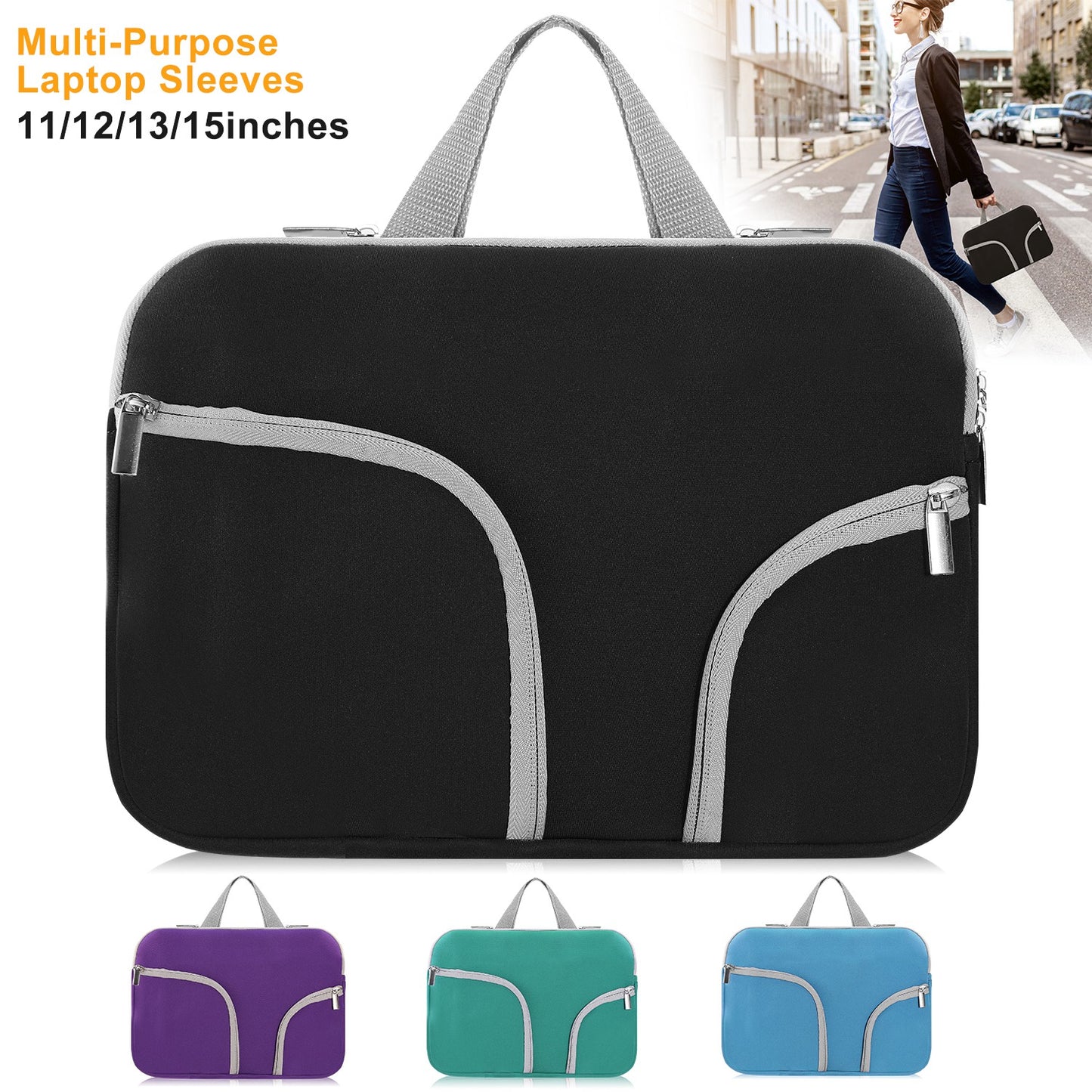 Portable Laptop Sleeve Bag for Macbook Air 11"13"12"15" Notebook Protector Case Carry Bag