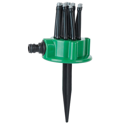 12-Tube Automatic Lawn Sprinkler with 360° Rotation