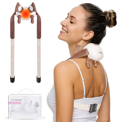 Cordless Neck Massager with Heat and Shiatsu Kneading