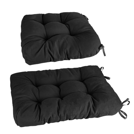2Pcs Waterproof Rocking Chair Cushion Upper And Lower Back And Seat Sets with Non-Slip Ties Oxford Cloth Surface Polyester Filling Comfortable for Ind