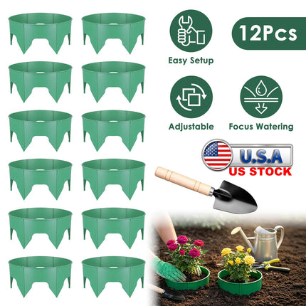 Adjustable Plant Grow Rings 10in with Hand Shovel - 12 Pack