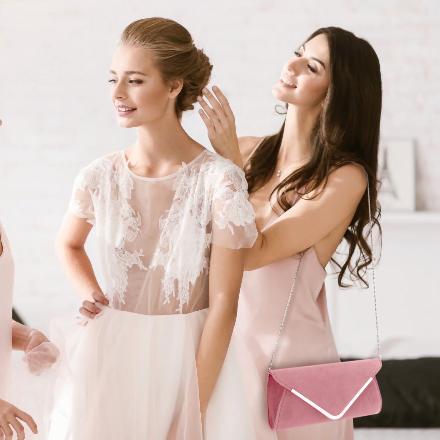 Women Clutch Wallet Bags For Party Wedding Soft Handbag Portable Thin Envelop Evening Purse for Bridal Dating