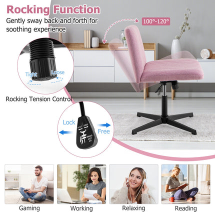 Criss Cross Legged Chair No Wheels 120¬∞ Rocking Adjustable Height