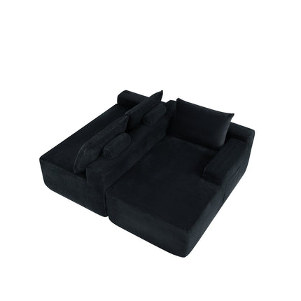 Cloud L-Shaped Corduroy Sectional Sofa with Chaise Lounge
