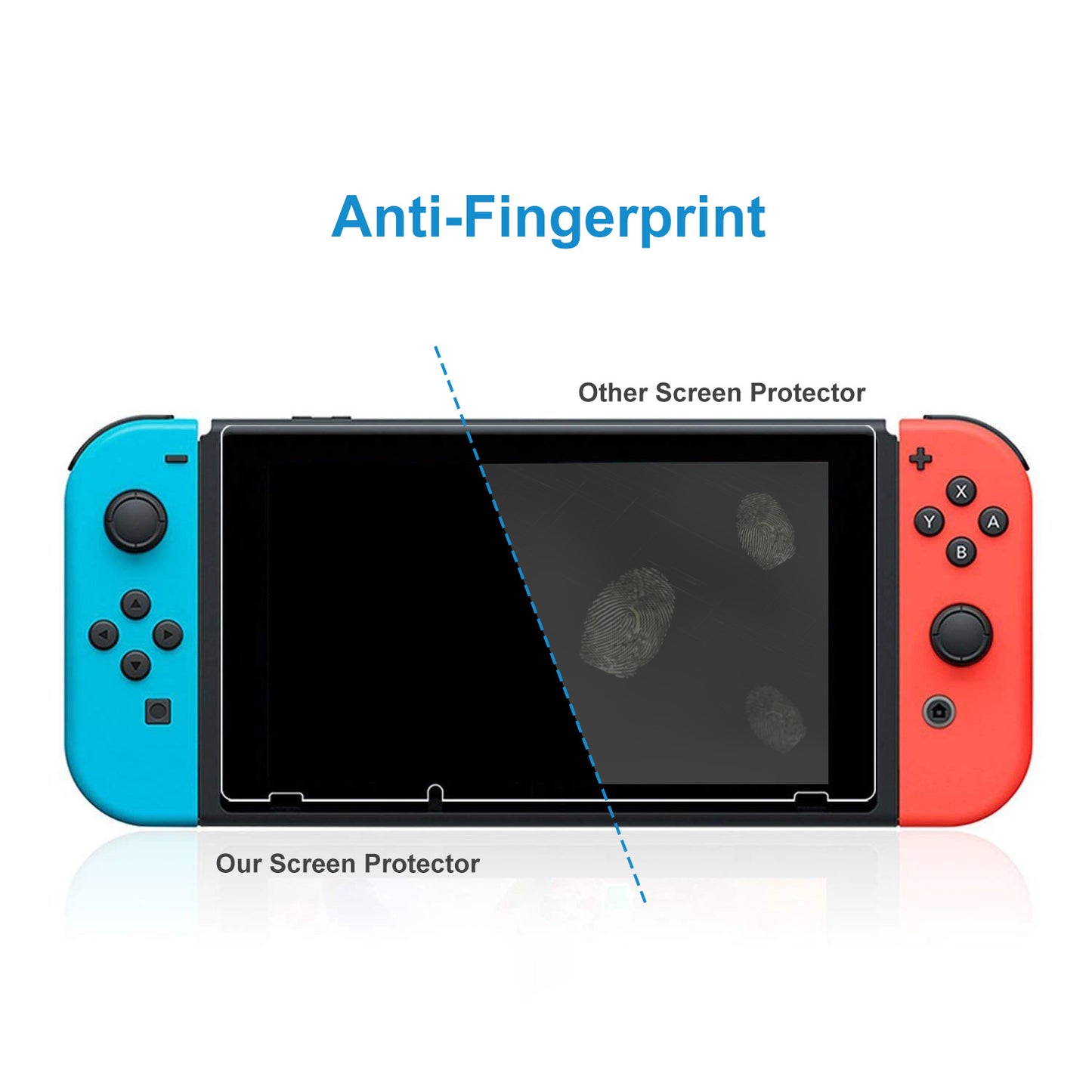 2 Pack Screen Protector Tempered Glass Screen Saver HD Anti-Scratch for Nintendo Switch6.2 Inch Protector Film