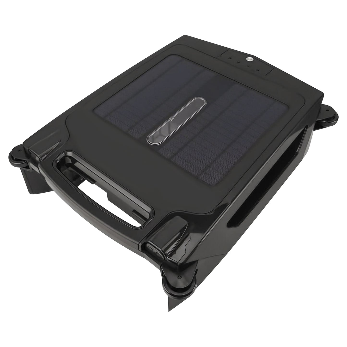 Solar PoweredÊRobotic Pool SkimmerÊAutomatic Swimming Pool Surface Cleaner with 2 Cleaning Modes Dual Charging Methods IPX7 Waterproof 1937sq.ft Cover